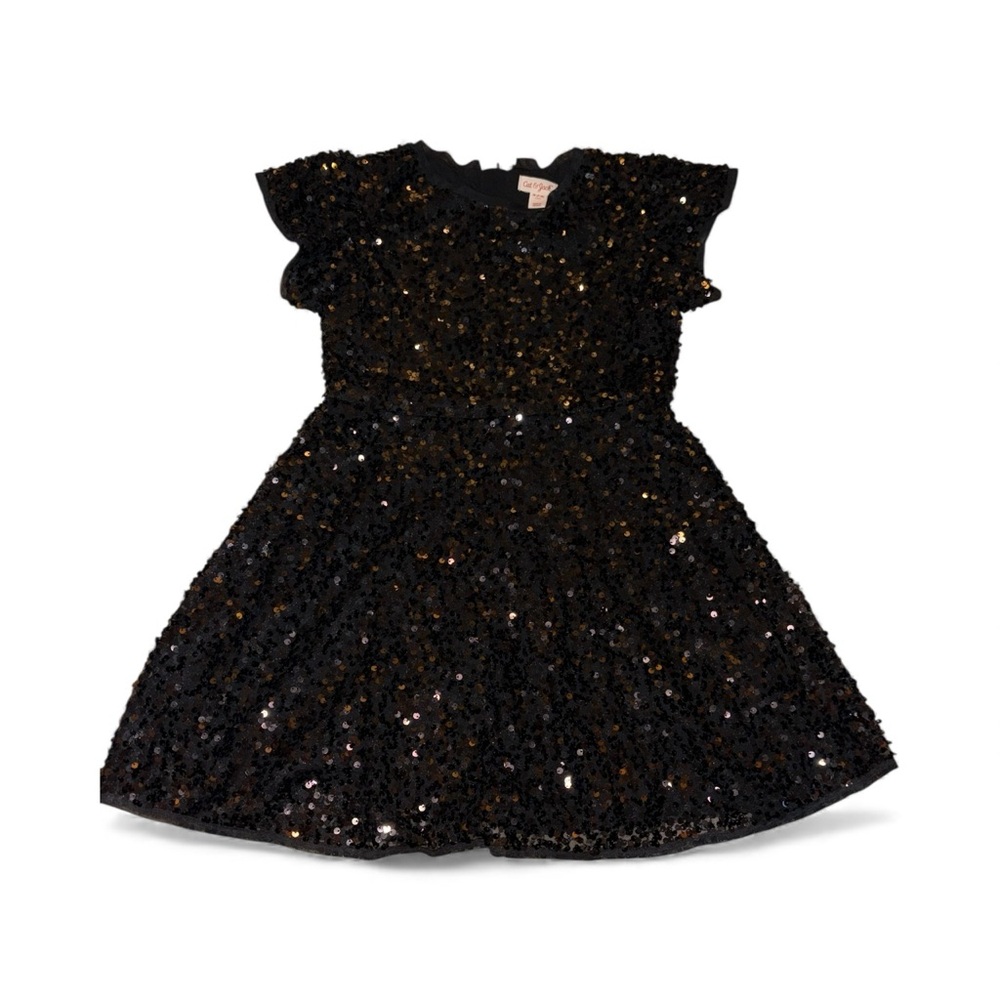 Cat & Jack Black Sequin Kids Formal Dress